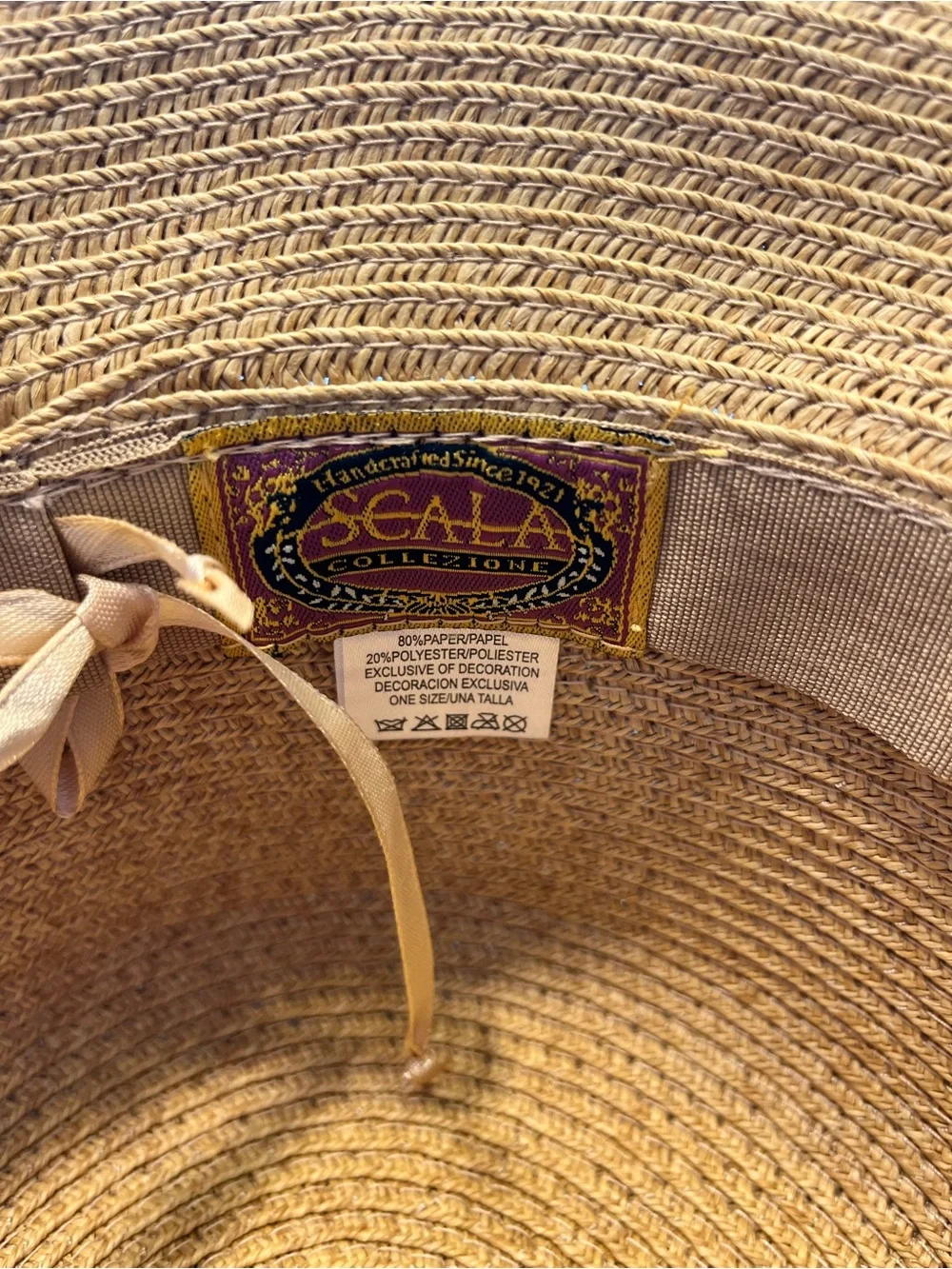 SCALA Paper Hat with Orange Tie